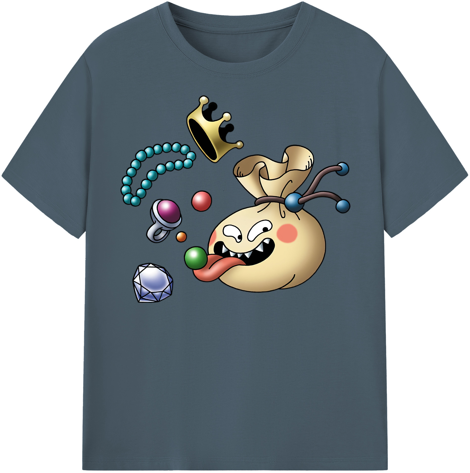 （画像用） ドラゴンクエスト Doragon Kuesuto Dragon Quest 綿100％半袖Tシャツ（フロントプリント）